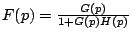 $F(p)=\frac{G(p)}{1+G(p)H(p)}$